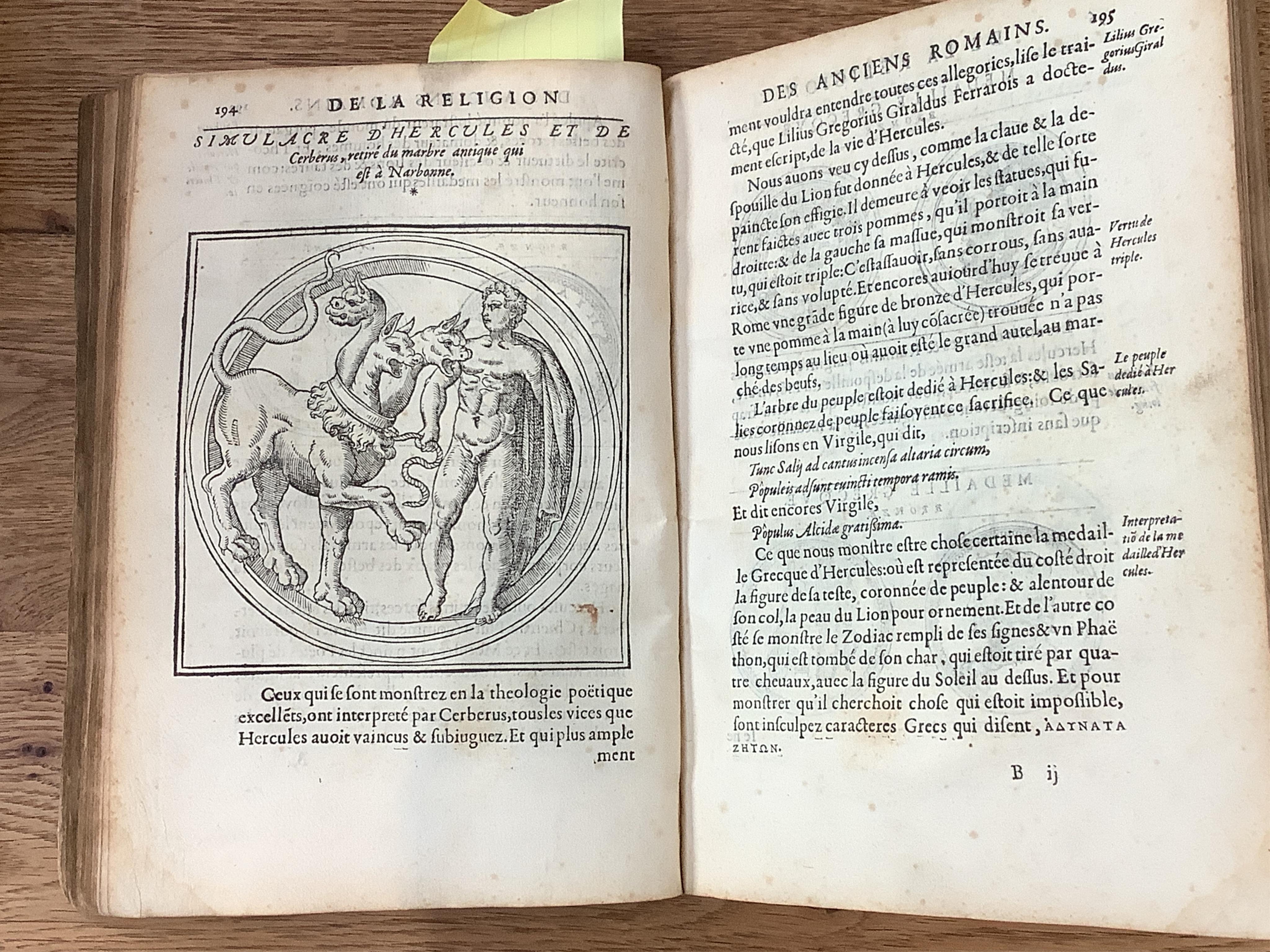 Du Choul, Guillaume. Discours de la religion des anciens Romains, de la castrametation et discipline militaire d'iceux, des bains et antiques exercitations grecques et romaines. Lyon, Guillaume Rouillé, 1567